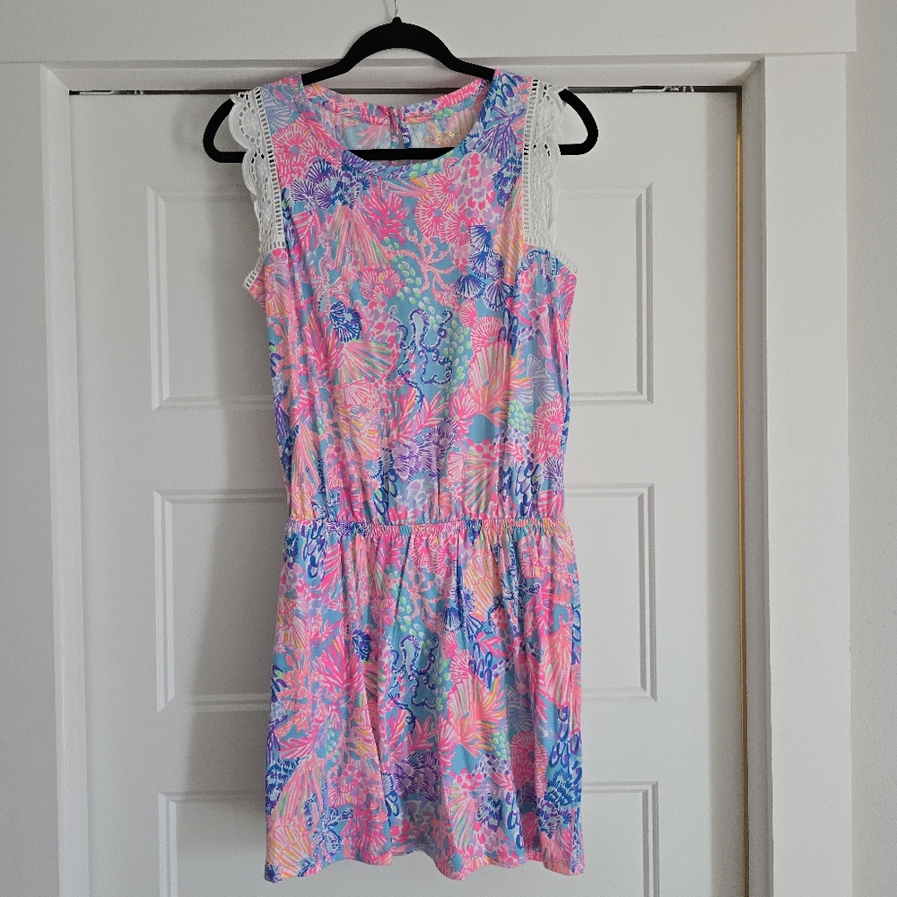 Lilly Pulitzer Agee Romper in Multi Splendor In The Sand Size Small